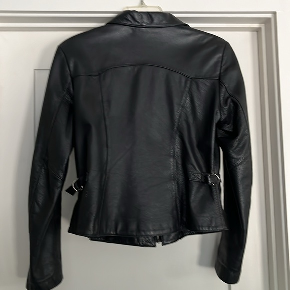 GUESS Leather black jacket - Picture 4 of 12